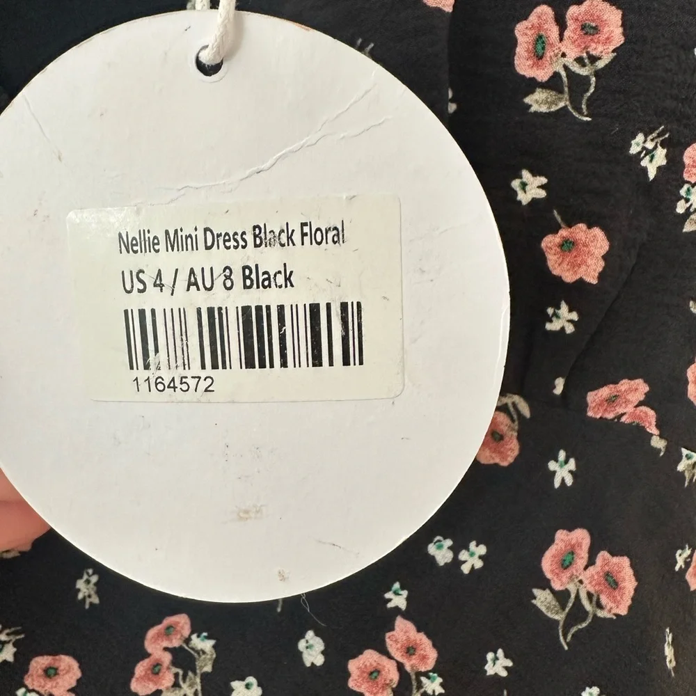 Princess Polly Black Floral Dress - Picture 4 of 4